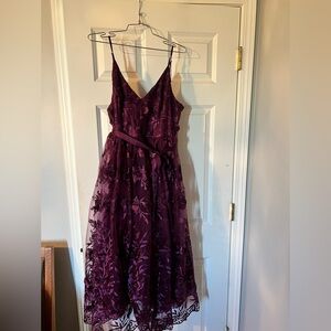 Lulu's Deep Purple Floral Maxi Dress